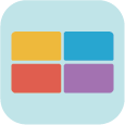 Four coloured squares icon