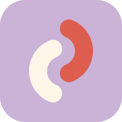 Two interlocking shapes representing connection