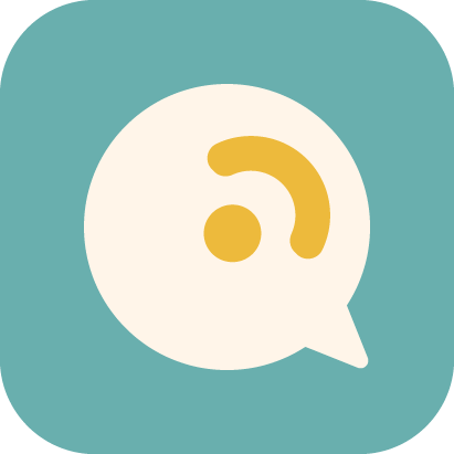 Speech bubble icon representing expression